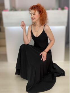 Γυναικείο Midi Φόρεμα με Βολάν