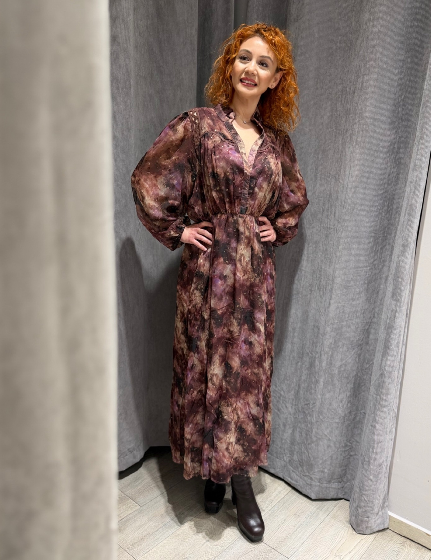 Γυναικείο Μίντι Φόρεμα Εμπριμέ